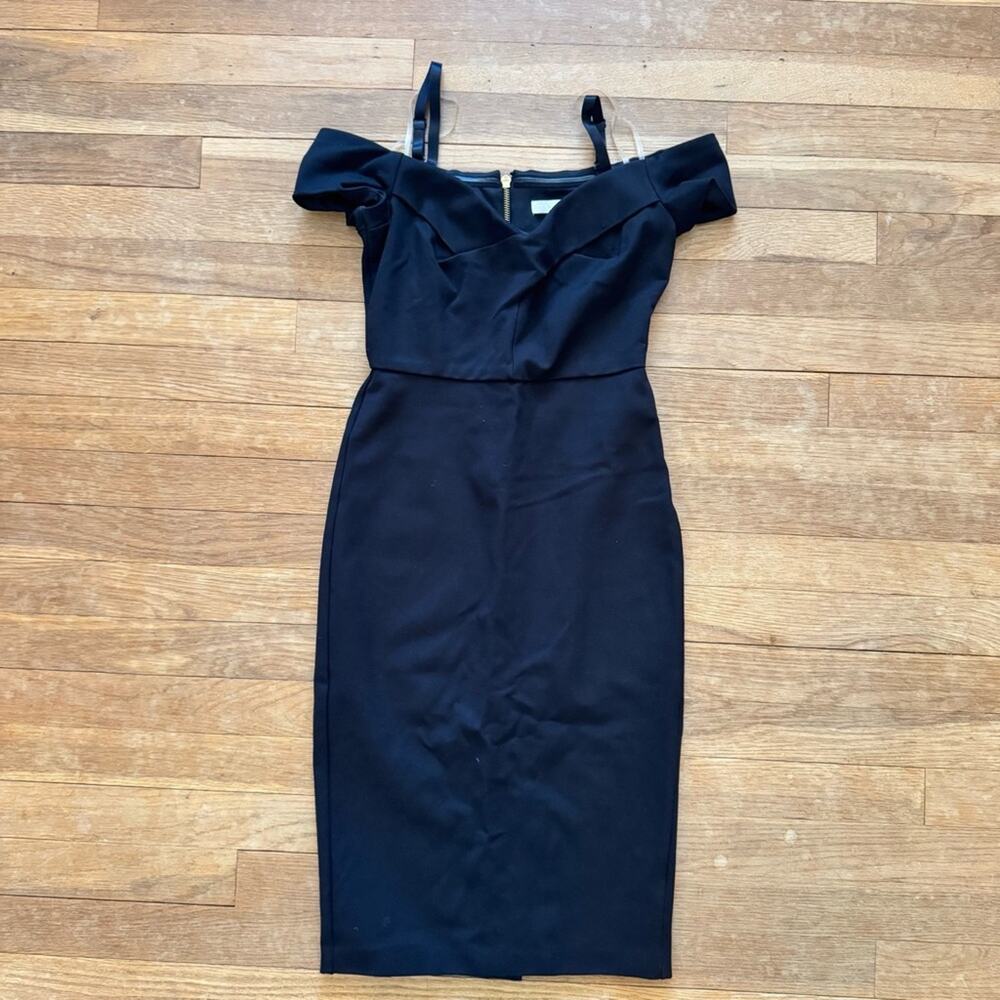 GB black off shoulder bodycon mini dress size small S b20
